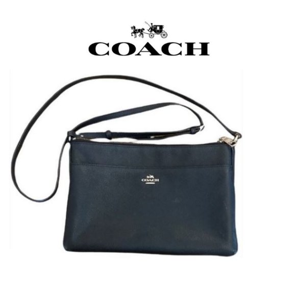 COACH Handbags - COACH Black Pebble Grain Crossbody/Shoulder Bag Handbag Purse Women